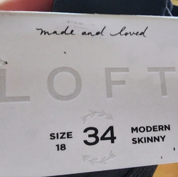 LOFT Black Modern Skinny Jeans Size 18 Black On Black Leopard Print - Picture 8 of 8